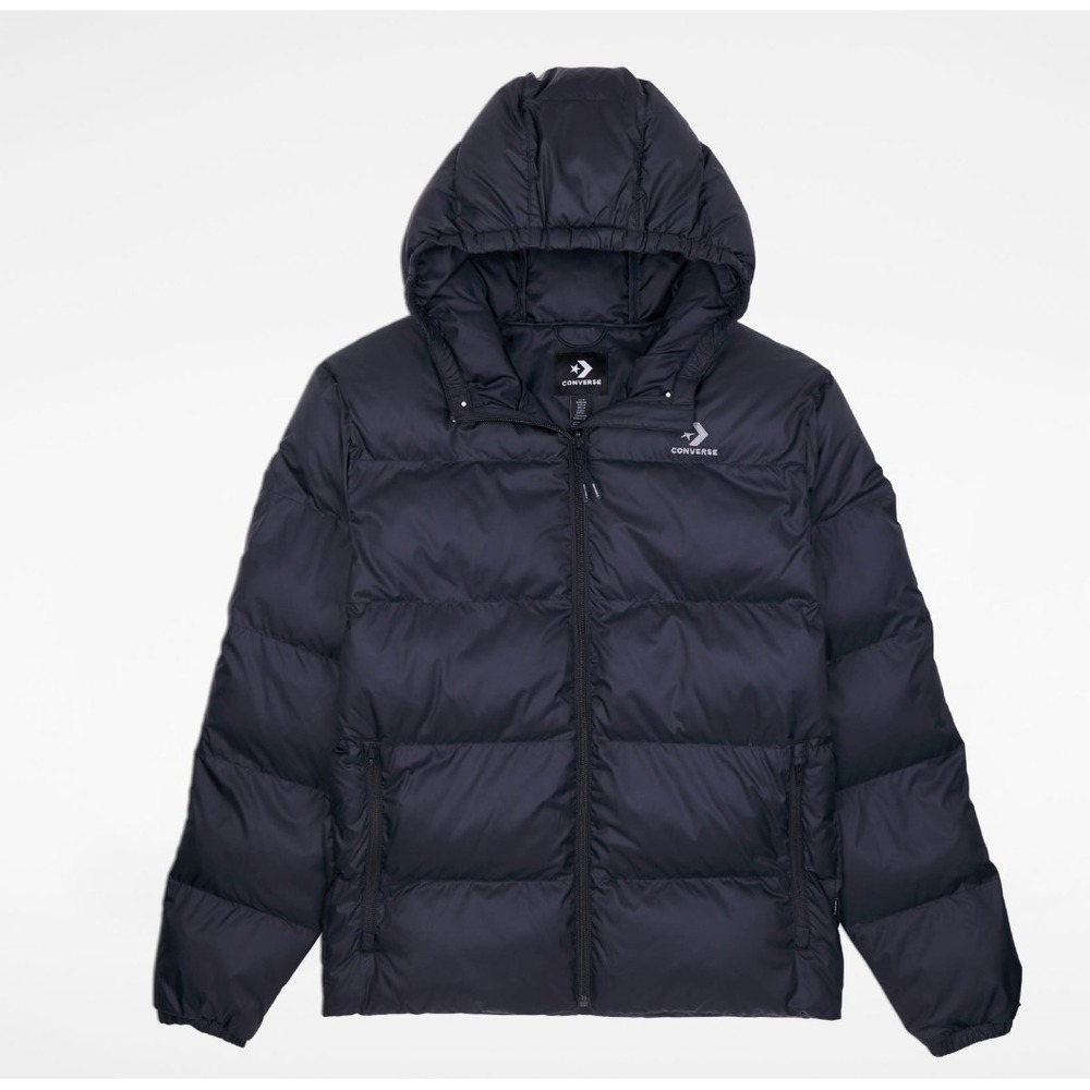 Converse Men's Core Puffer Woven Jacket Black XS